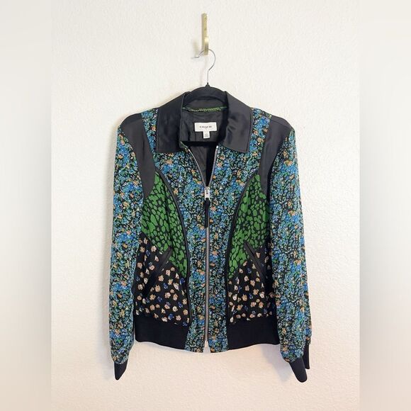 Coach 1941 Silk Floral varsity Bomber Utility Flight Jacket. Small - Picture 4 of 11